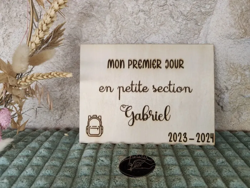 plaque en bois prénom